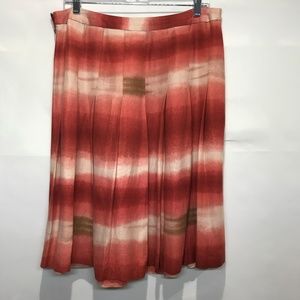 Style & Co Rust / Orange Pleated Skirt 10